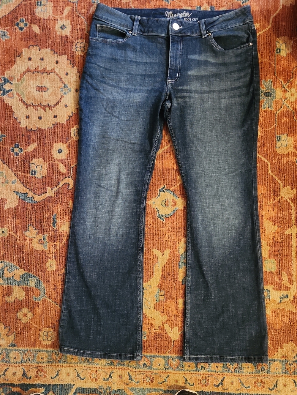 Wrangler Women's Bootcut Jeans - Medium Dark Blue Wash
